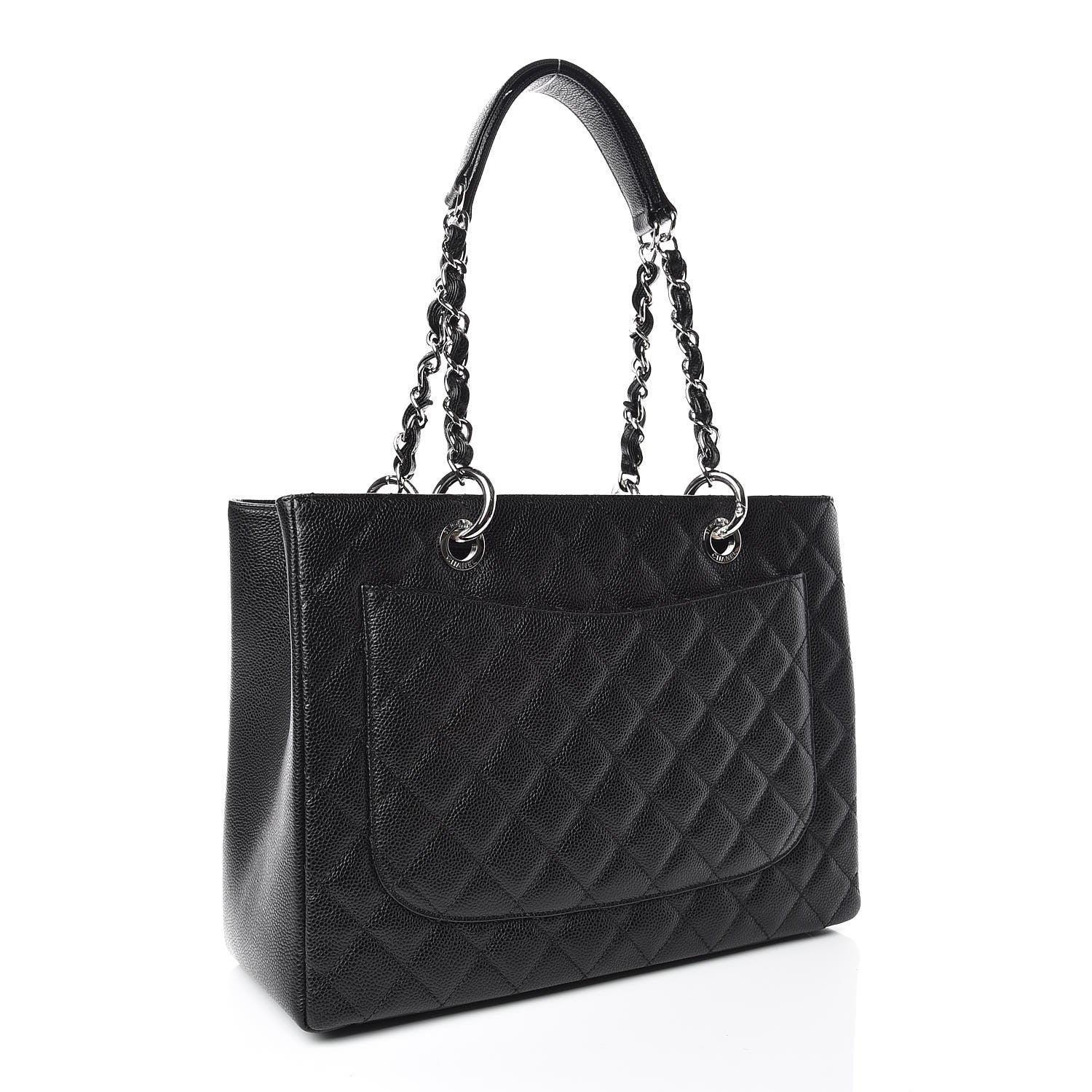 Chanel Caviar Quilted Grand Shopping Tote GST Black 3 of 10