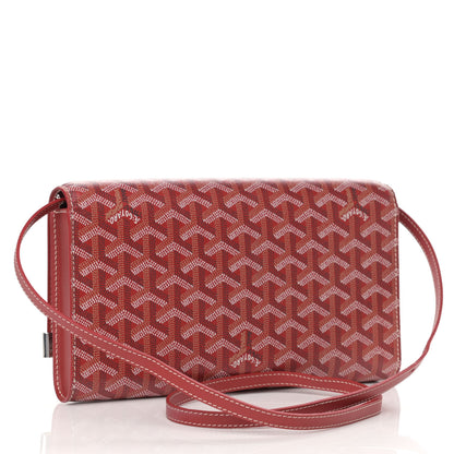 Goyard Goyardine Monte Carlo Bois Clutch With Strap Red 3 of 10