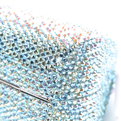 Judith Leiber Swarovski Crystal Miniaudiere Clutch Blue 9 of 9