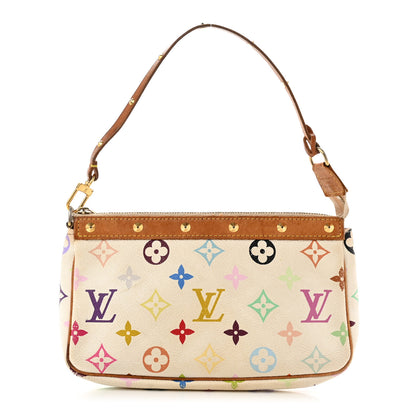 Louis Vuitton Monogram Multicolor Pochette Accessories White 1 of 10