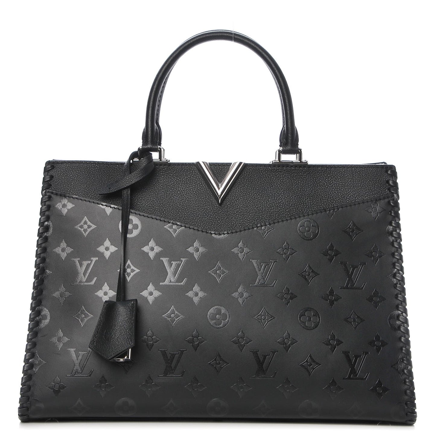 Monogram Cuir Plume Very Zipped Tote Black