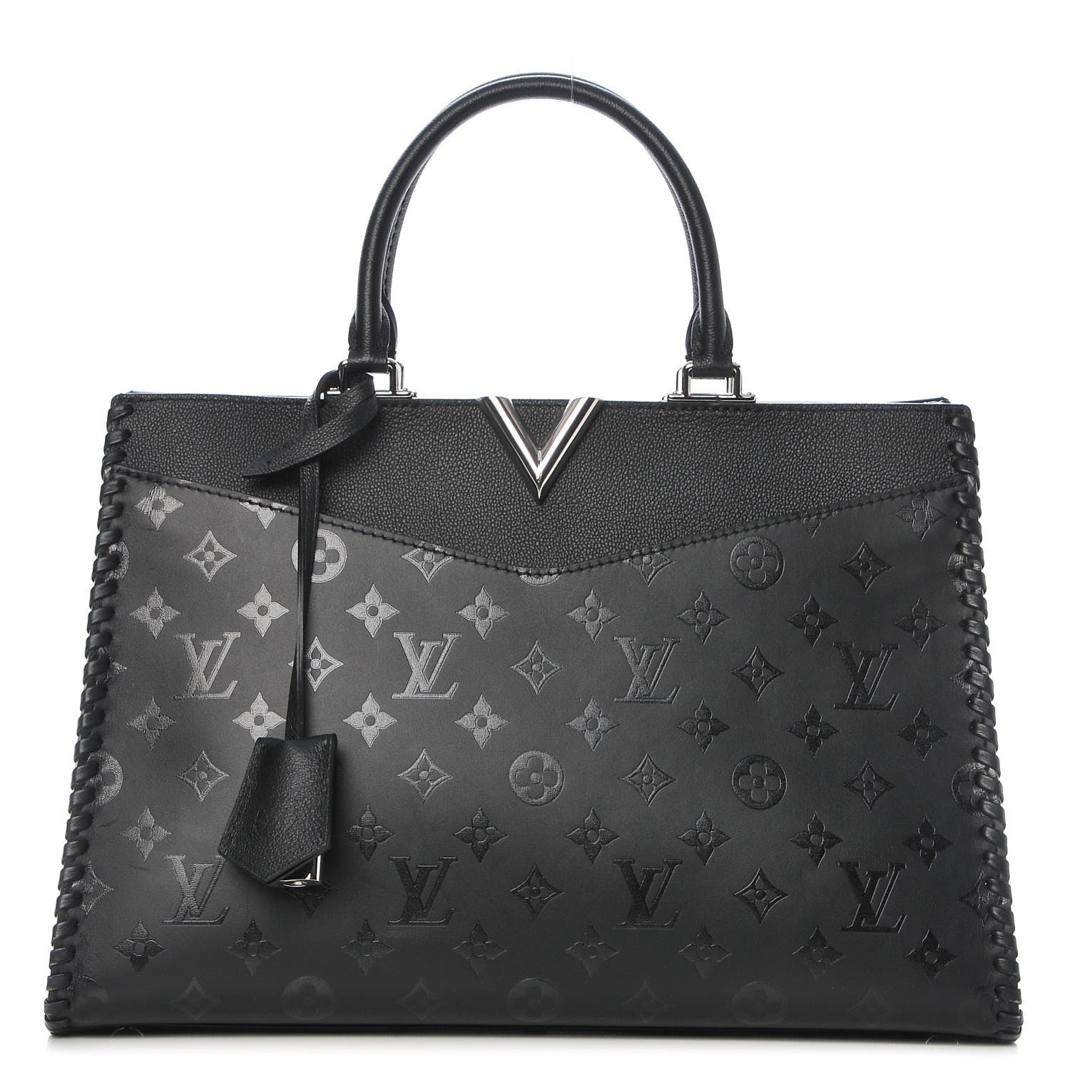 Louis Vuitton Monogram Cuir Plume Very Zipped Tote Black 1 of 9