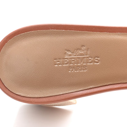 Hermes Calfskin Oasis Sandals 36 Gold 6 of 9