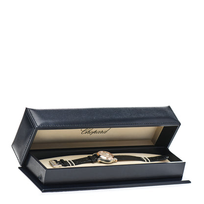 Chopard Stainless Steel 18K Rose Gold Alligator 5 Diamond 30mm Happy Sport Automatic Watch 5 of 5