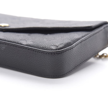 Louis Vuitton Empreinte Pochette Felicie Chain Wallet Black 13 of 15