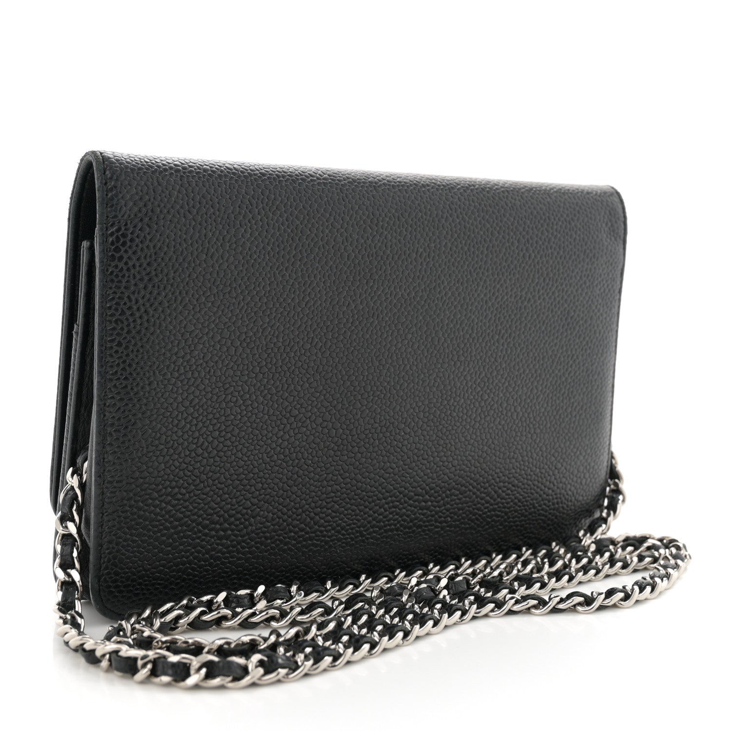 Chanel Caviar Timeless CC Wallet On Chain WOC Black 3 of 15