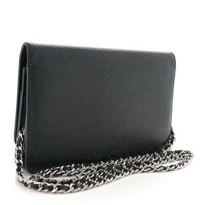 Chanel Caviar Timeless CC Wallet On Chain WOC Black 3 of 15
