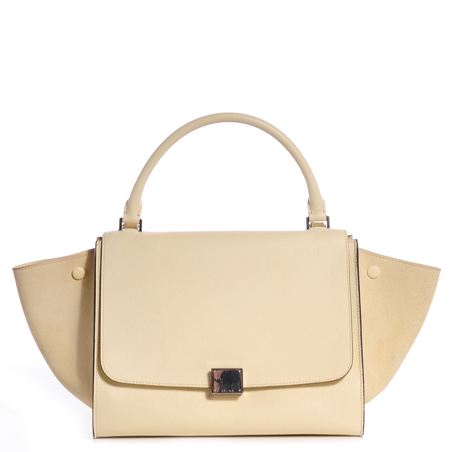 Celine Drummed Leather Suede Medium Trapeze Butter 1 of 9