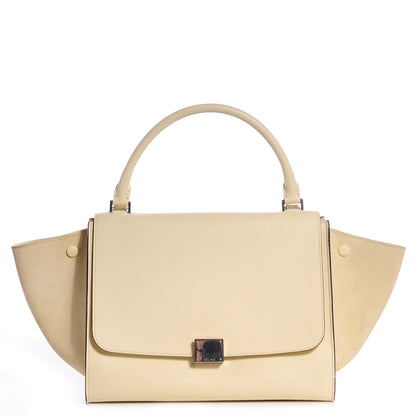 Celine Drummed Leather Suede Medium Trapeze Butter 1 of 9