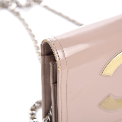 Chanel Vinyl Lipstick Wallet On Chain WOC Beige 9 of 10