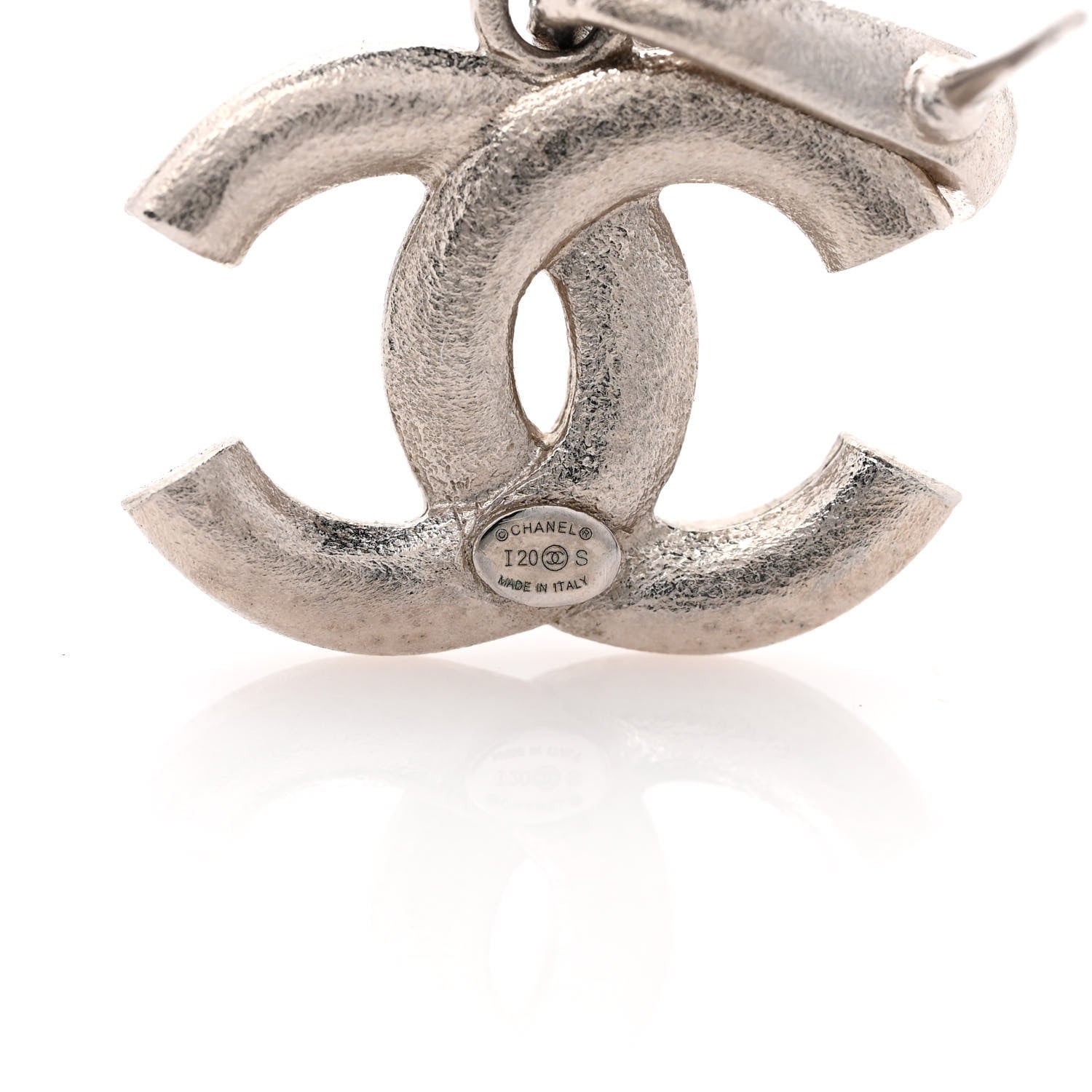 Chanel Crystal Palais Garnier CC Drop Earrings Silver 5 of 5