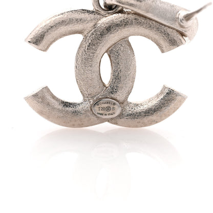 Chanel Crystal Palais Garnier CC Drop Earrings Silver 5 of 5