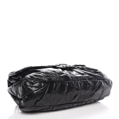 Chanel Glazed Calfskin Twisted Maxi Flap Black 4 of 13