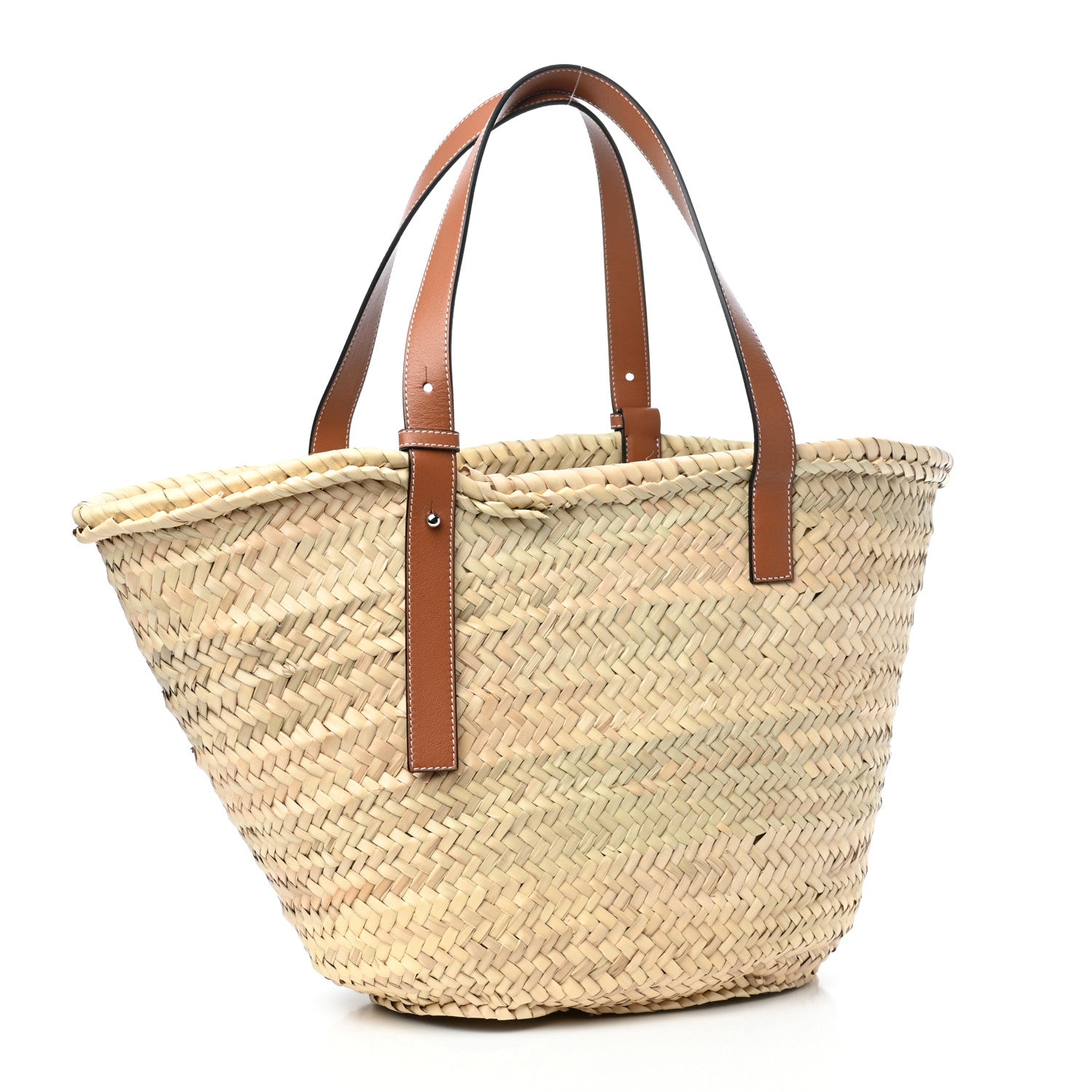 Loewe Raffia Basket Tote Bag Natural Tan 3 of 11