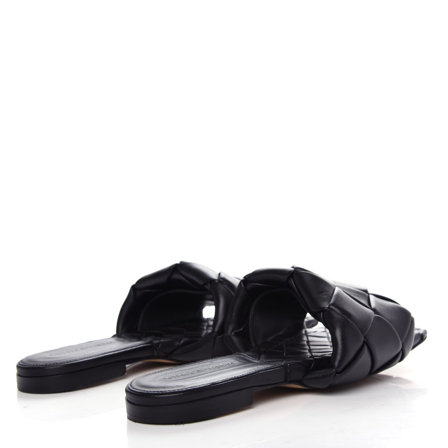 Bottega Veneta Nappa Maxi Intrecciato Lido Flat Sandals 36.5 Black 4 of 9