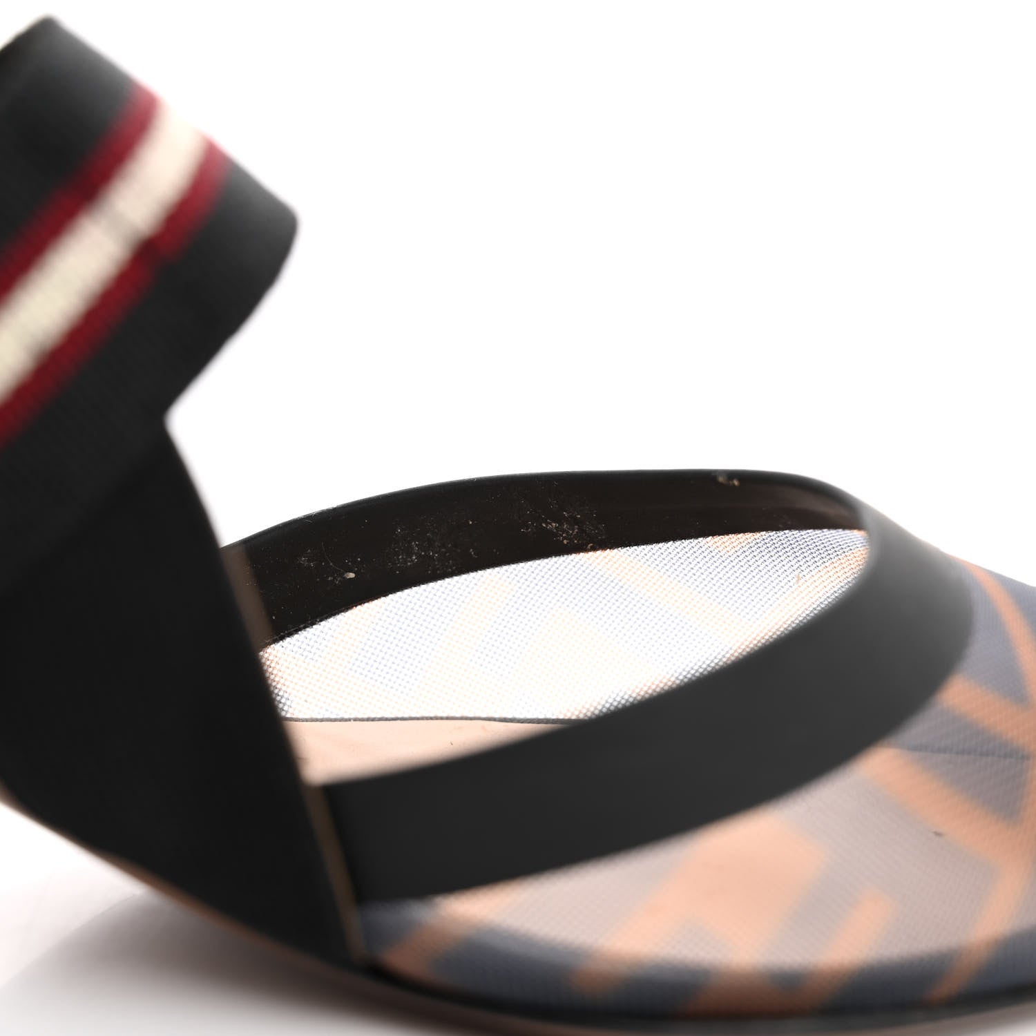 Fendi Technical Mesh FF Colibri 55mm Slingback Pumps 36 Tobacco Moro 10 of 15