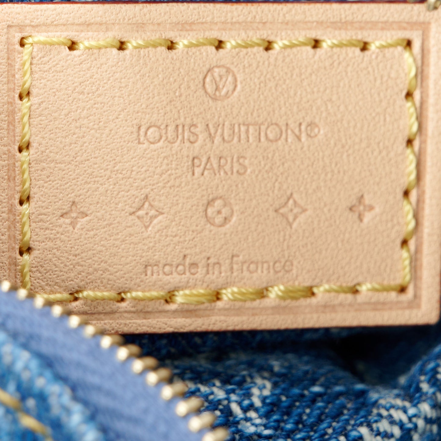 Monogram Denim Croissant MM Blue