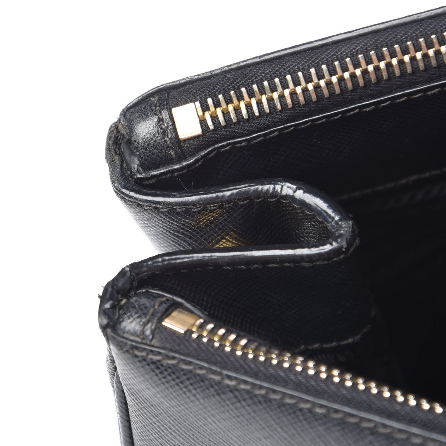 Saffiano Medium Galleria Double Zip Tote Black