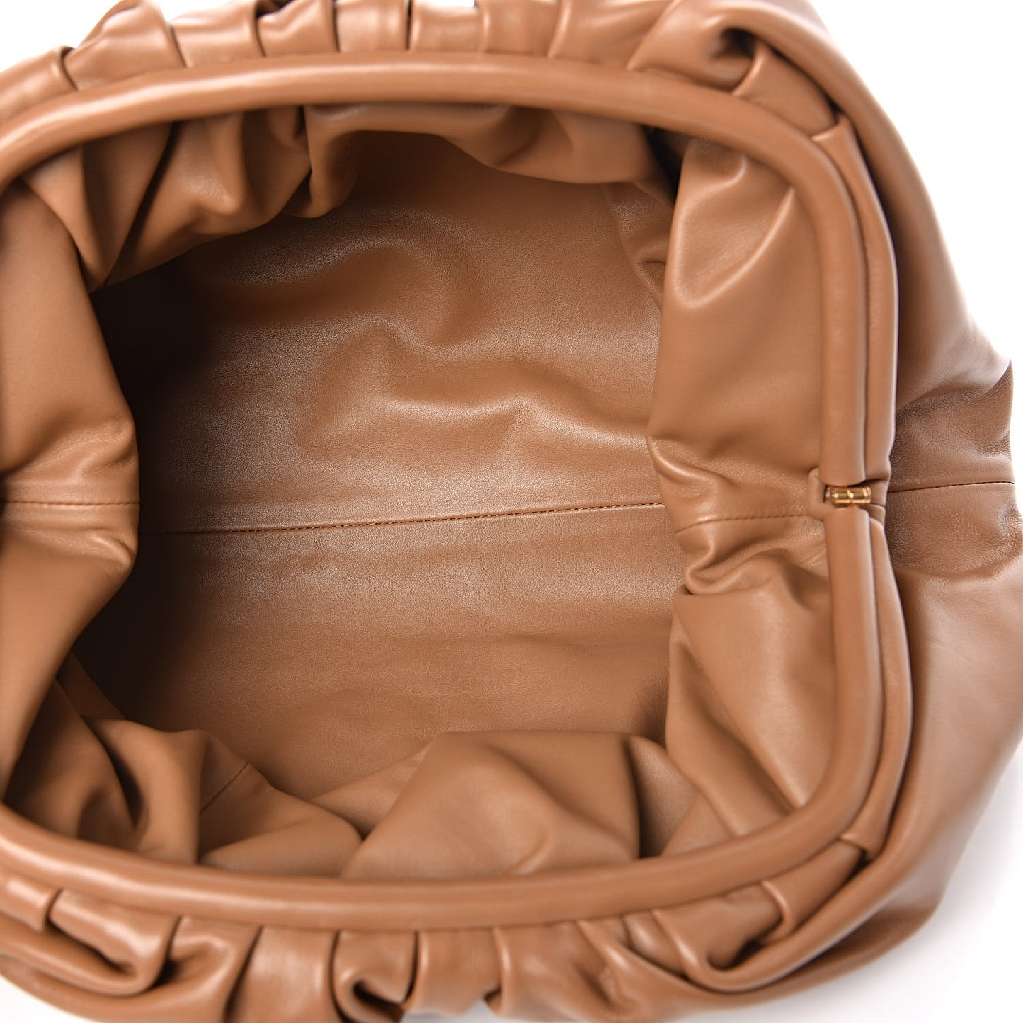 Smooth Butter Calf The Pouch Oversized Clutch Cammello