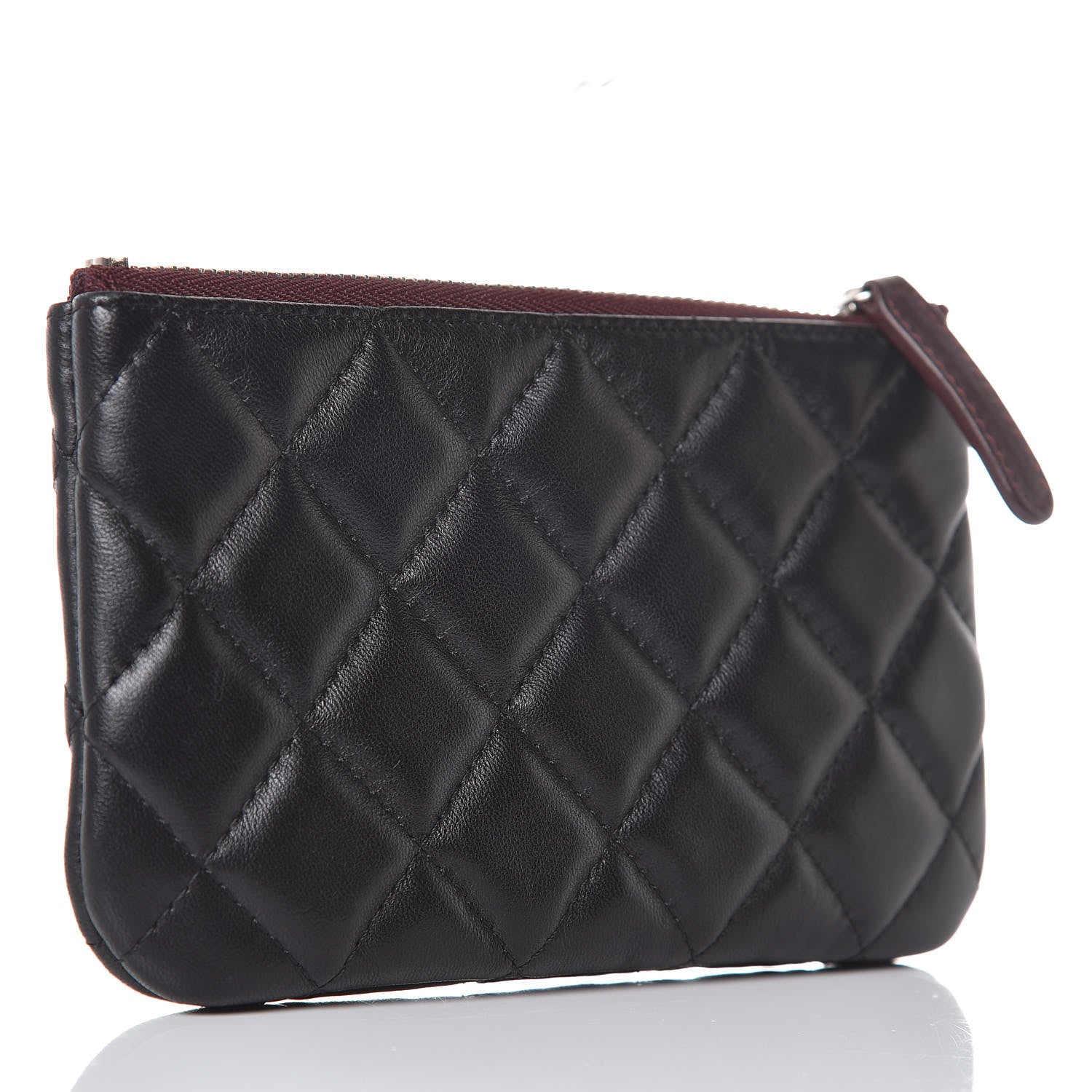 Chanel Lambskin Quilted Small Cosmetic Case Black 3 of 8