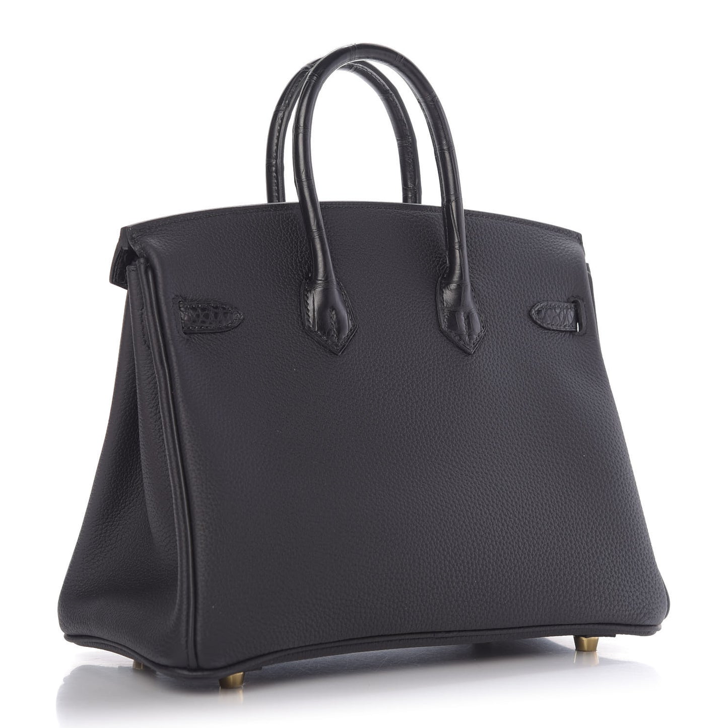 Togo Matte Alligator Birkin Touch 25 Black