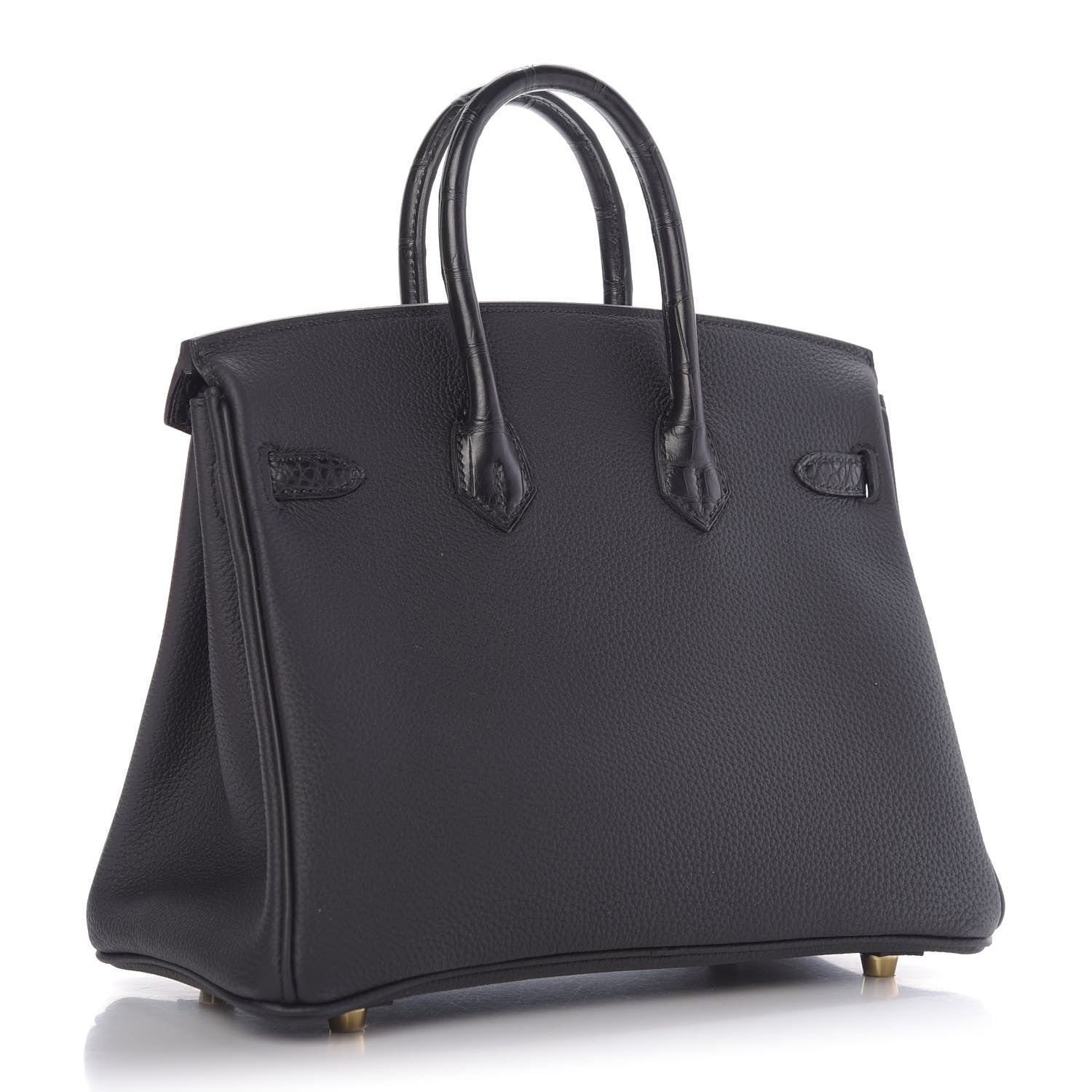 Hermes Togo Matte Alligator Birkin Touch 25 Black 3 of 32