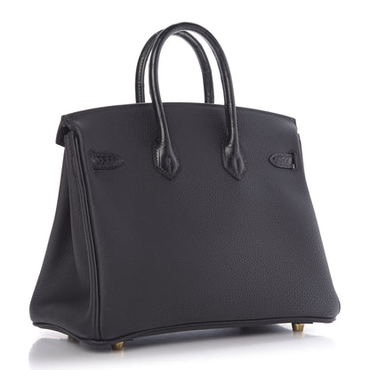 Hermes Togo Matte Alligator Birkin Touch 25 Black 3 of 32