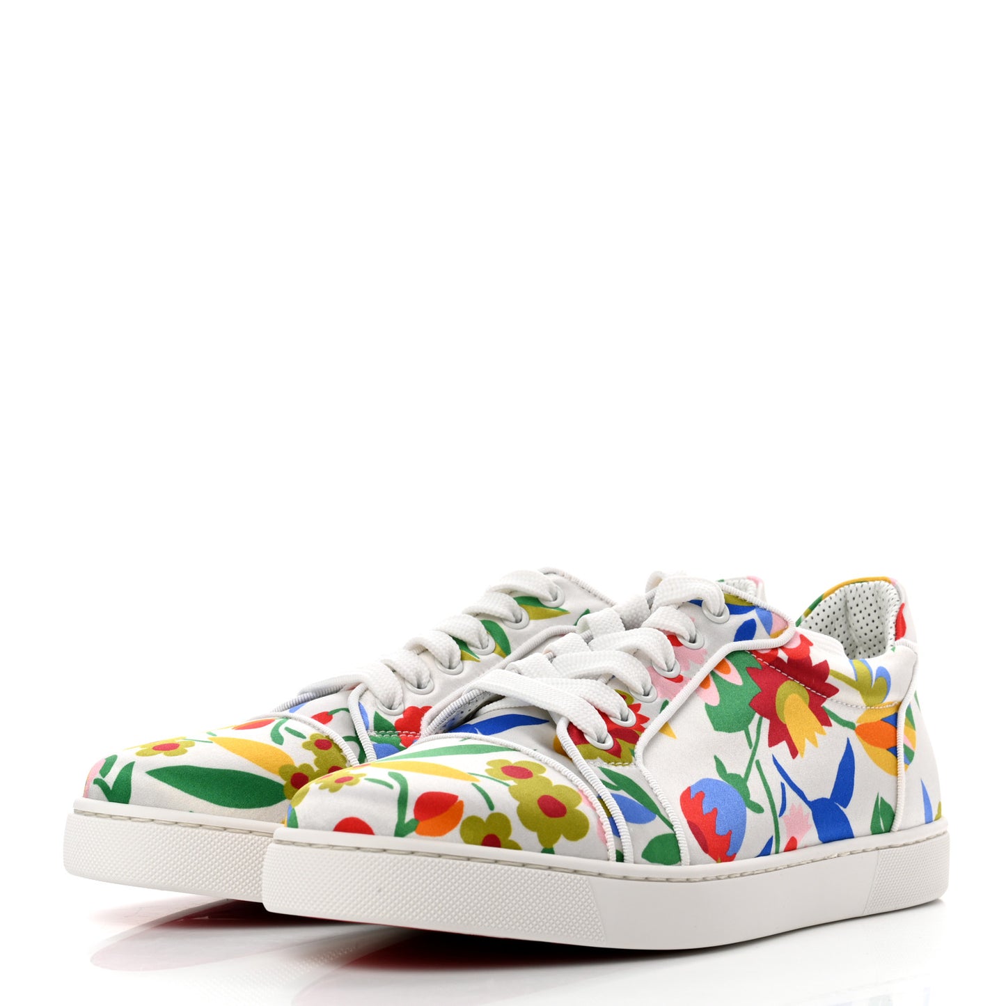 Satin Vieira Print Womens Orlato Flat Sneakers 40 White Multicolor