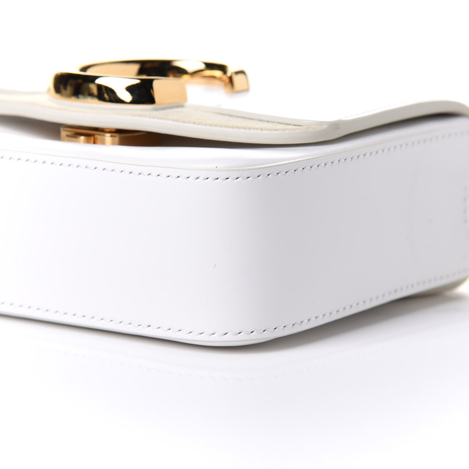 Chloe Shiny Calfskin Suede Mini C Bag Brilliant White 9 of 9