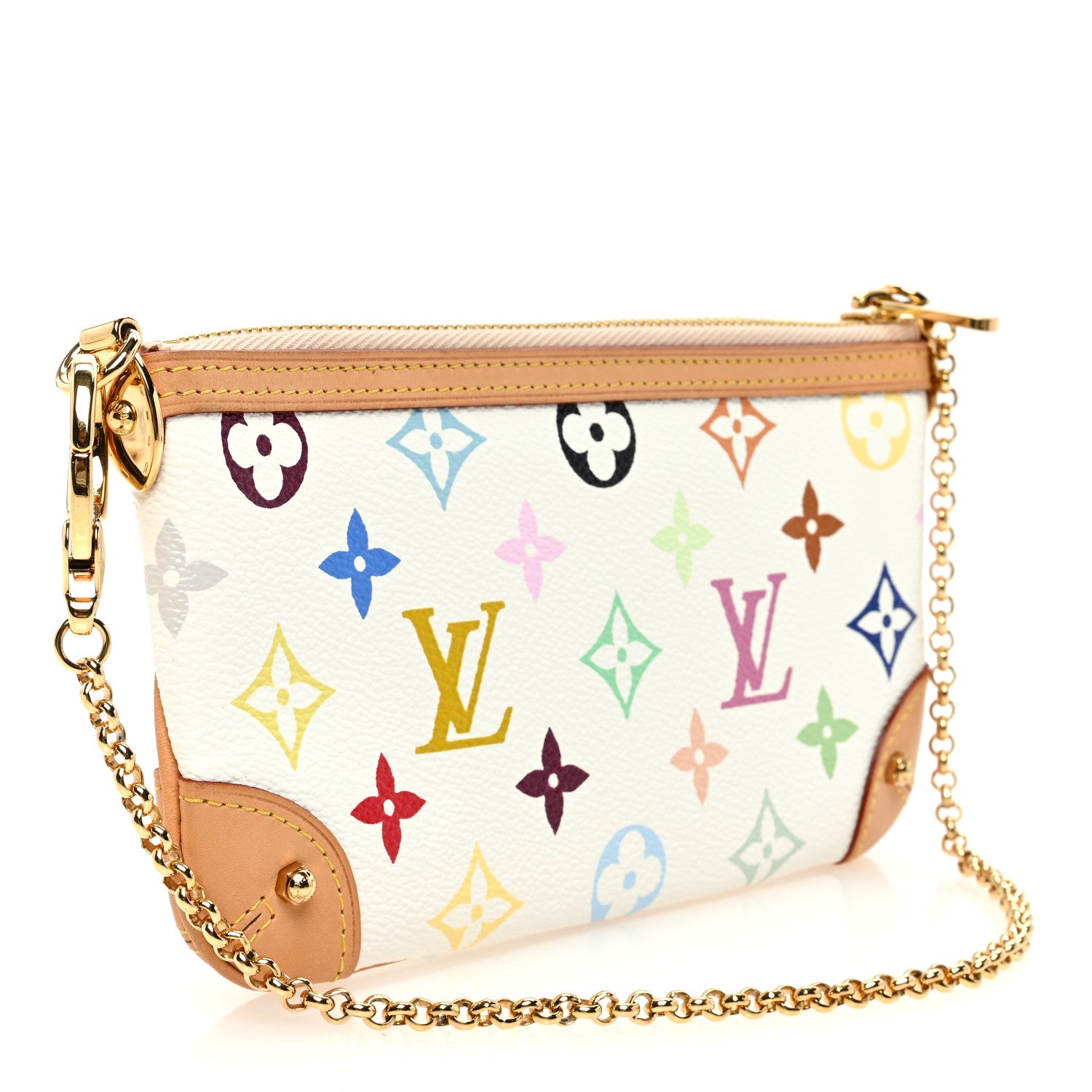 Louis Vuitton Monogram Multicolor Pochette Milla MM White 3 of 11