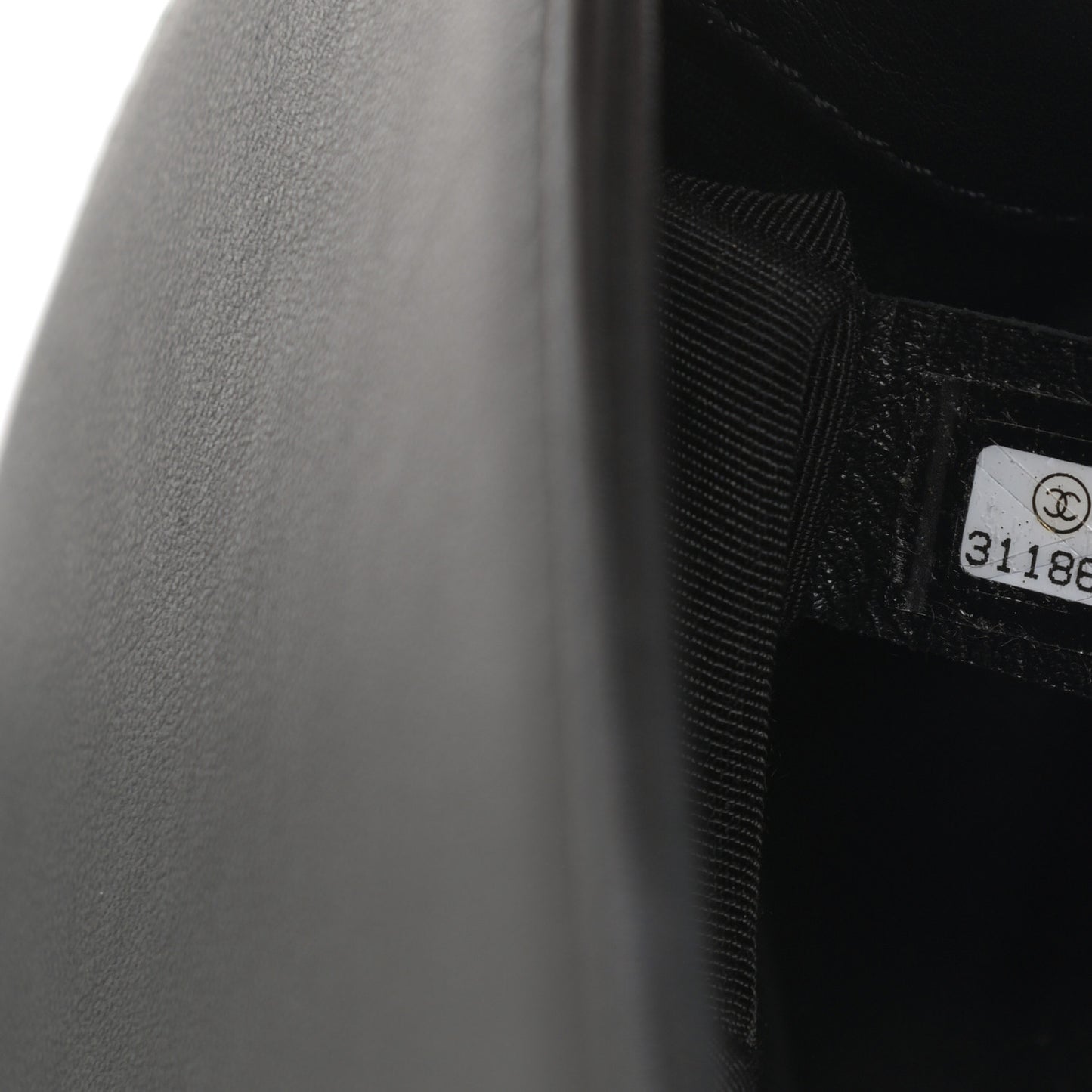 Calfskin Quilted Small Boy Flap Black