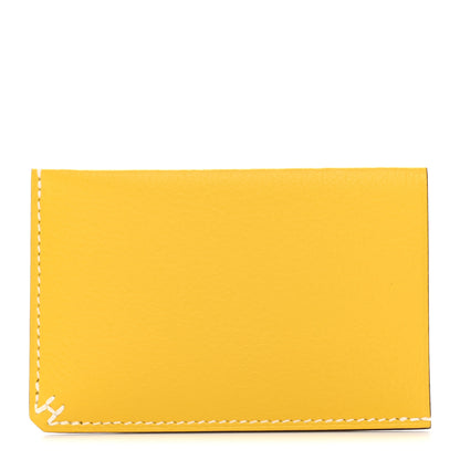 Hermes Evercolor Sellier Card Holder Jaune Ambre 1 of 8