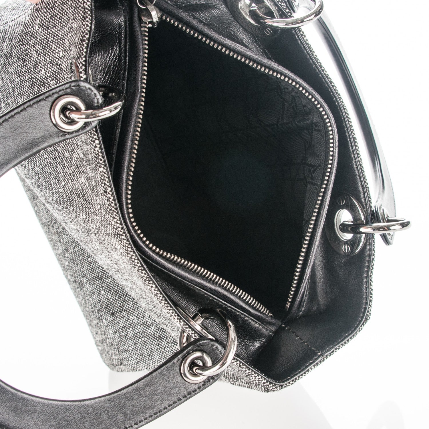 Christian Dior Tweed Medium Lady Dior Black 5 of 7