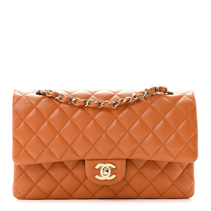 Chanel Caviar Quilted Medium Double Flap Light Brown 1 of 11
