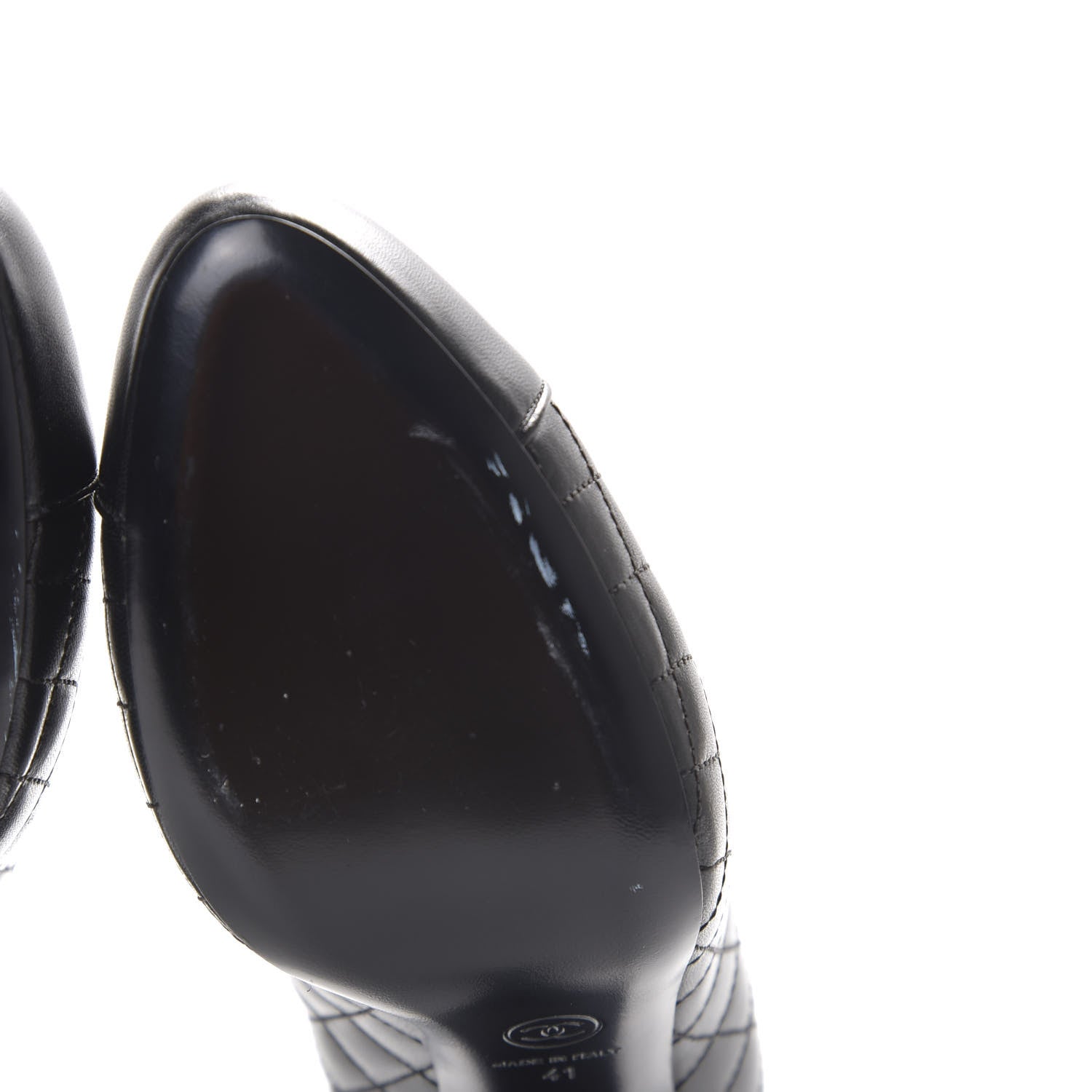 Chanel Lambskin Quilted Cap Toe Pumps 41 Black 8 of 11