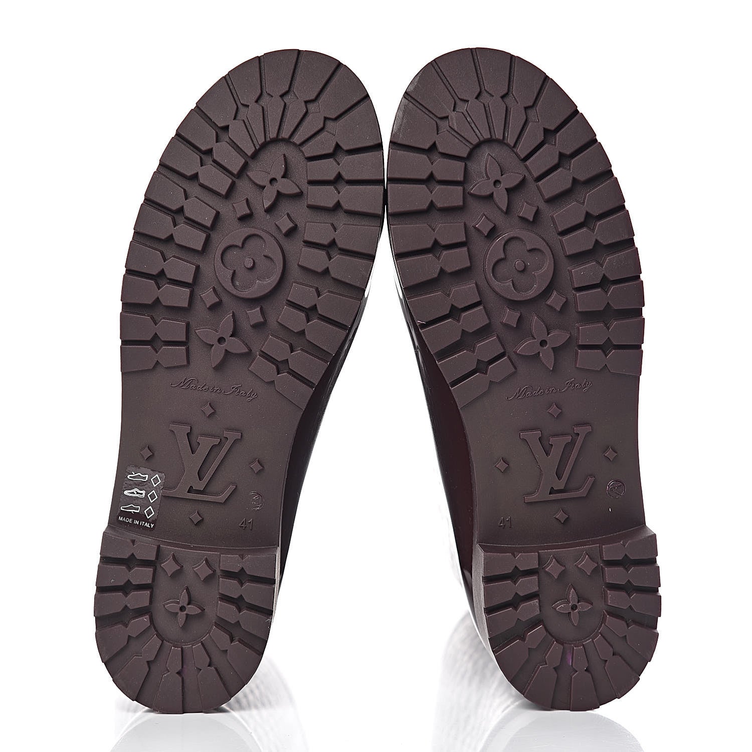 Louis Vuitton Rubber Embossed Monogram Splash Rain Boots 41 Burgundy 5 of 8
