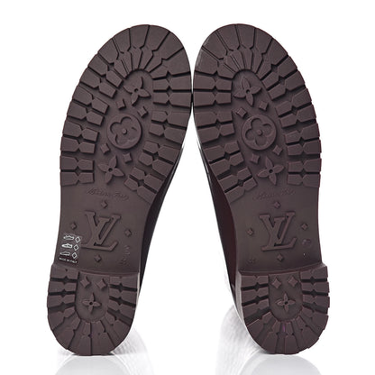 Louis Vuitton Rubber Embossed Monogram Splash Rain Boots 41 Burgundy 5 of 8