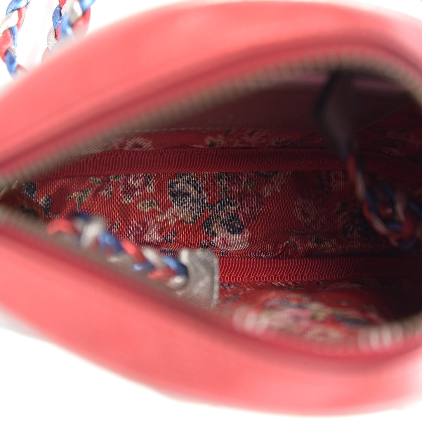Laminated Nappa Trapuntata Mini Zumi Dome Shoulder Bag Rosso Marine Argento