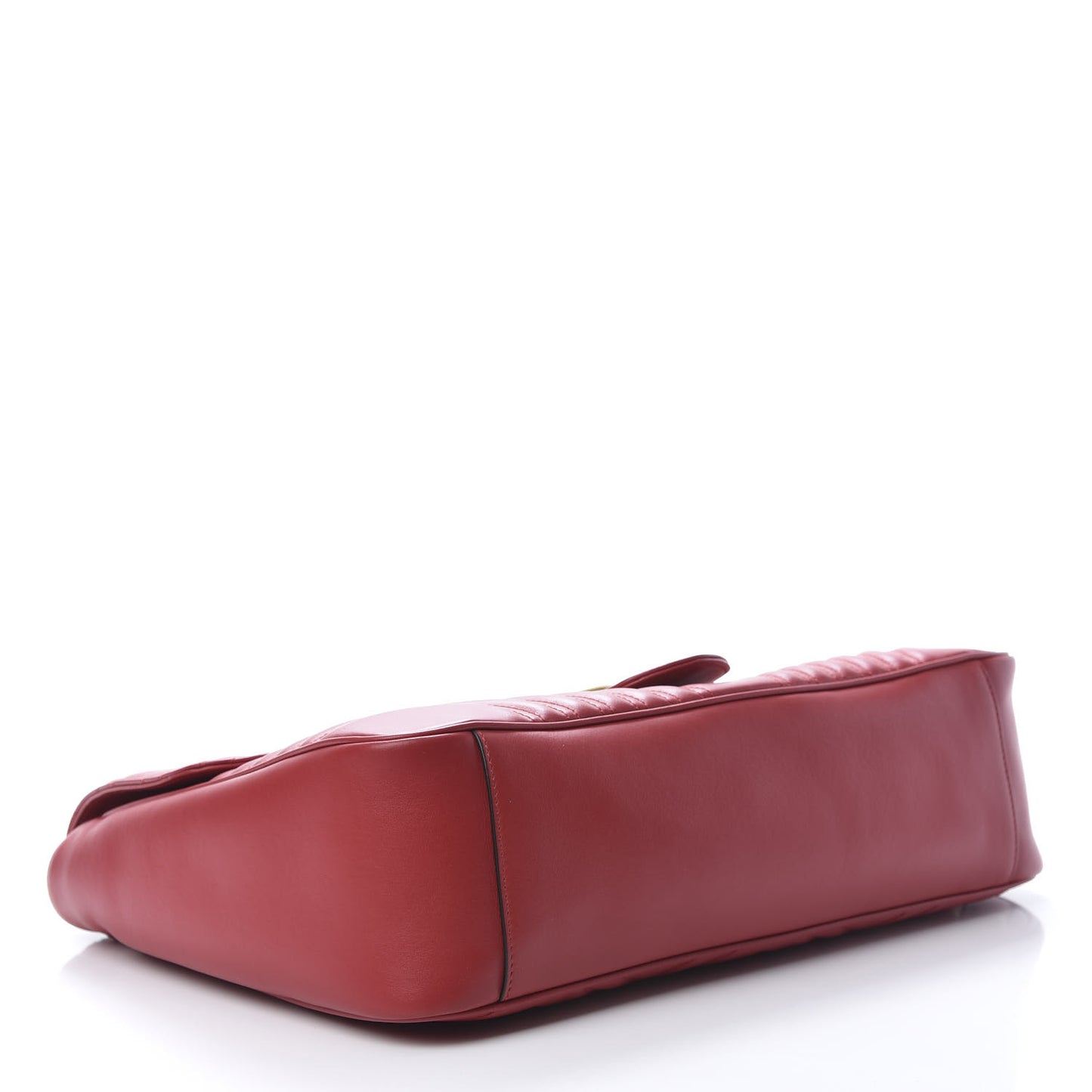 Calfskin Matelasse Large GG Marmont Shoulder Bag Hibiscus Red