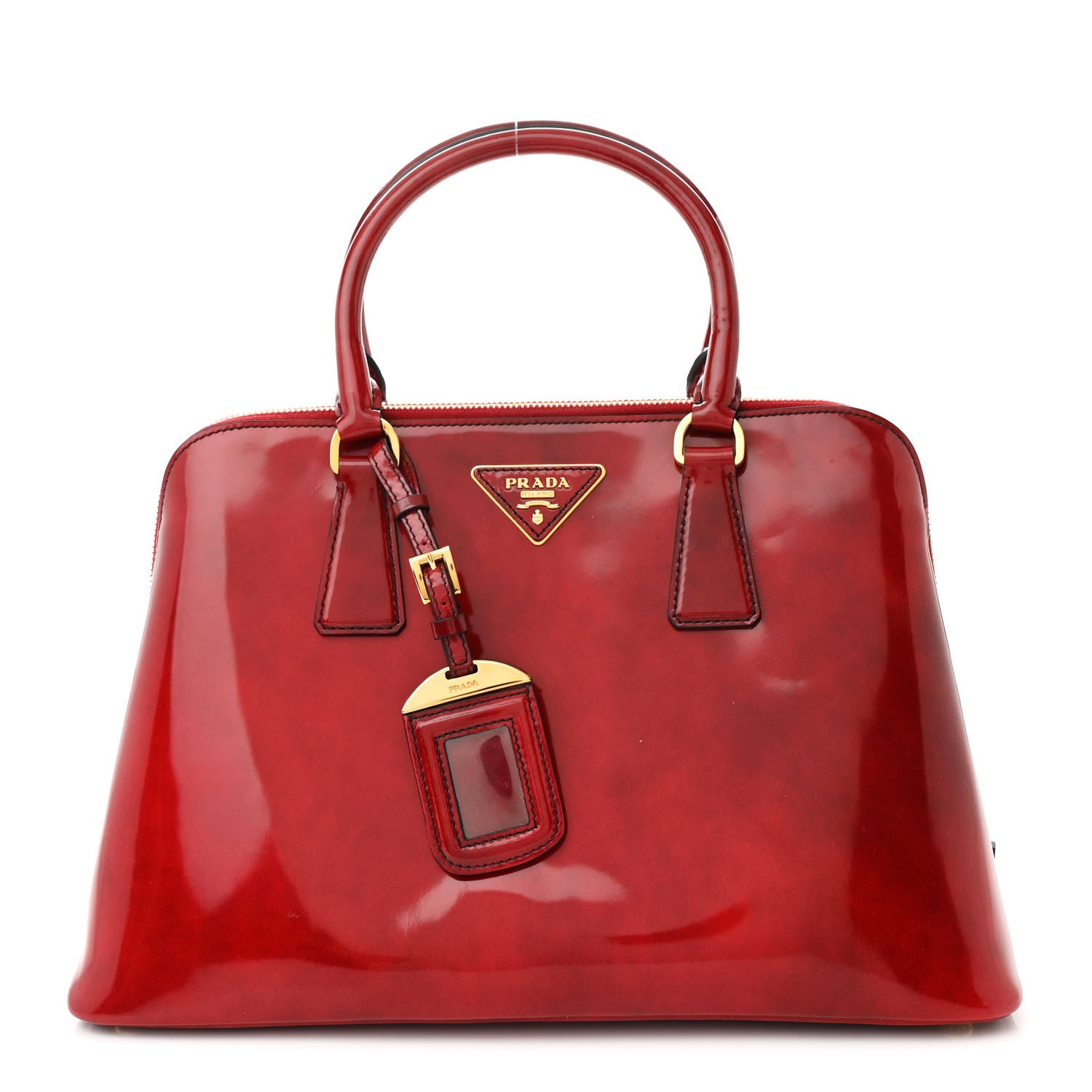 Prada Spazzolato Medium Promenade Tote Scarlatto Fume 1 of 16