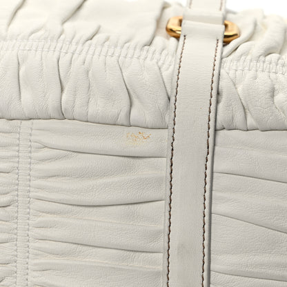 Prada Nappa Gaufre Buckle Bowler Bianco 11 of 11