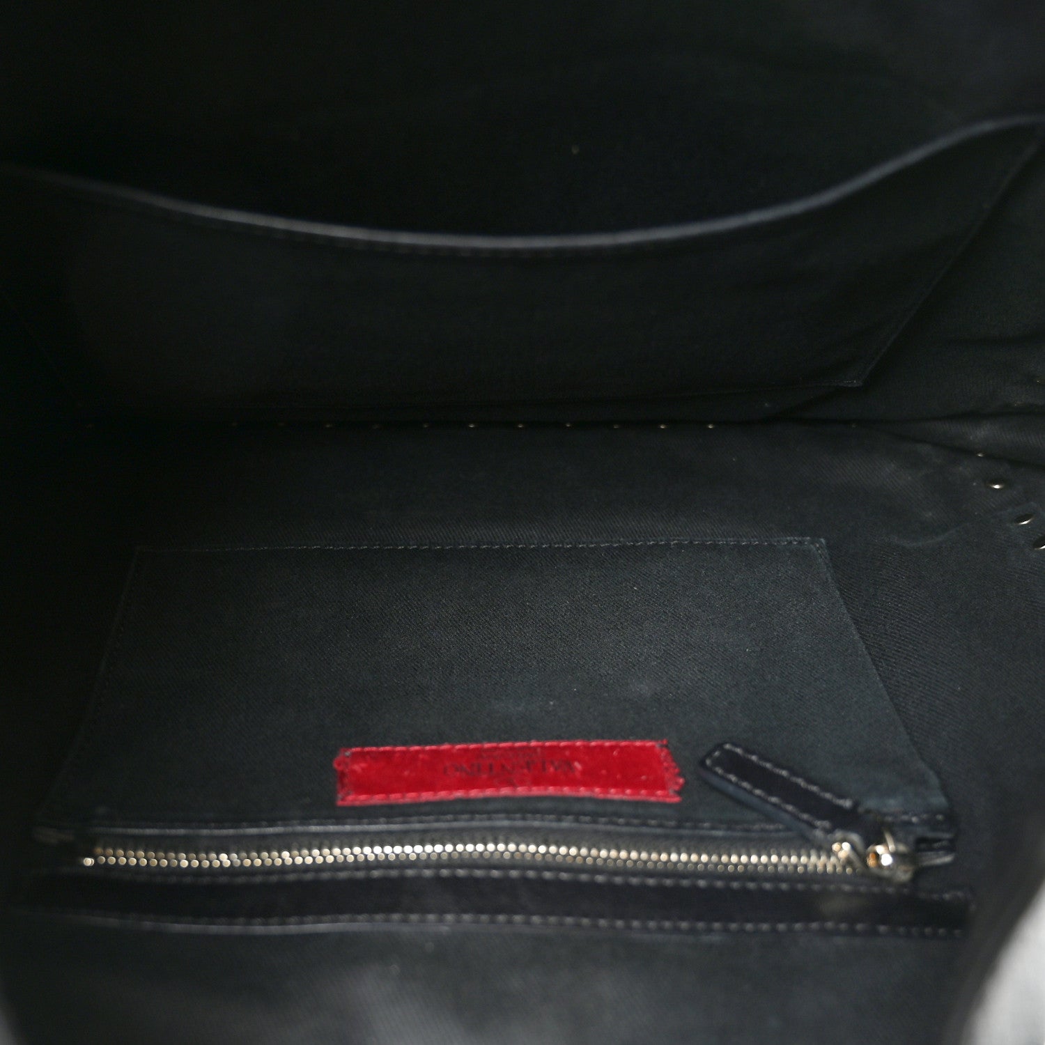 Valentino Garavani Vitello Calfskin Small Rockstud Flip-Lock Messenger Bag Black 5 of 11