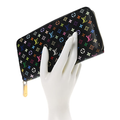 Louis Vuitton Monogram Multicolor Zippy Wallet Black Grenade 2 of 9