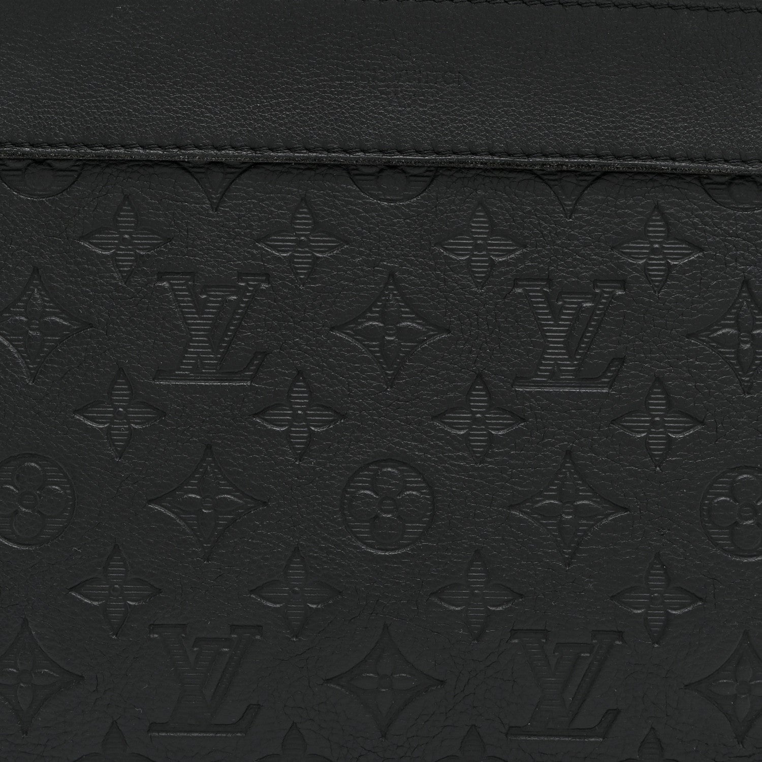 Louis Vuitton Shadow Calfskin Monogram Pochette Voyage Souple Black 7 of 9