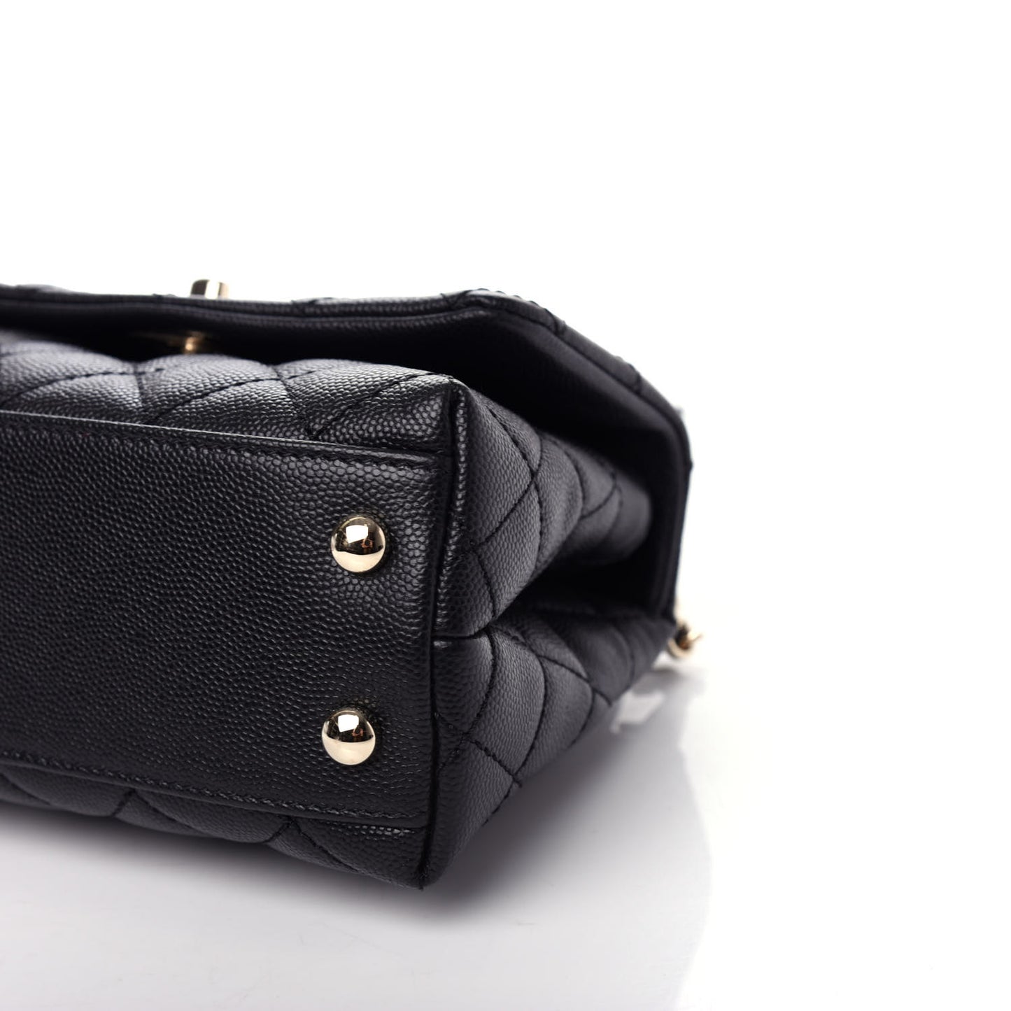 Caviar Quilted Extra Mini Coco Handle Flap Black