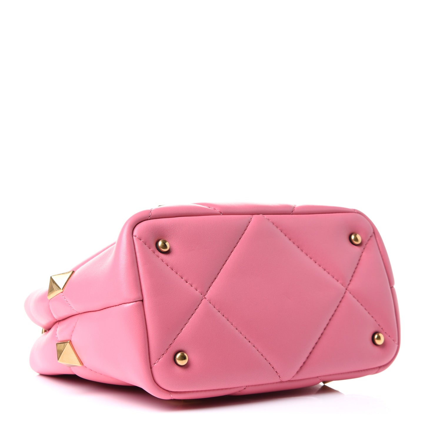 Nappa Small Roman Stud The Handle Bag Flamingo Pink