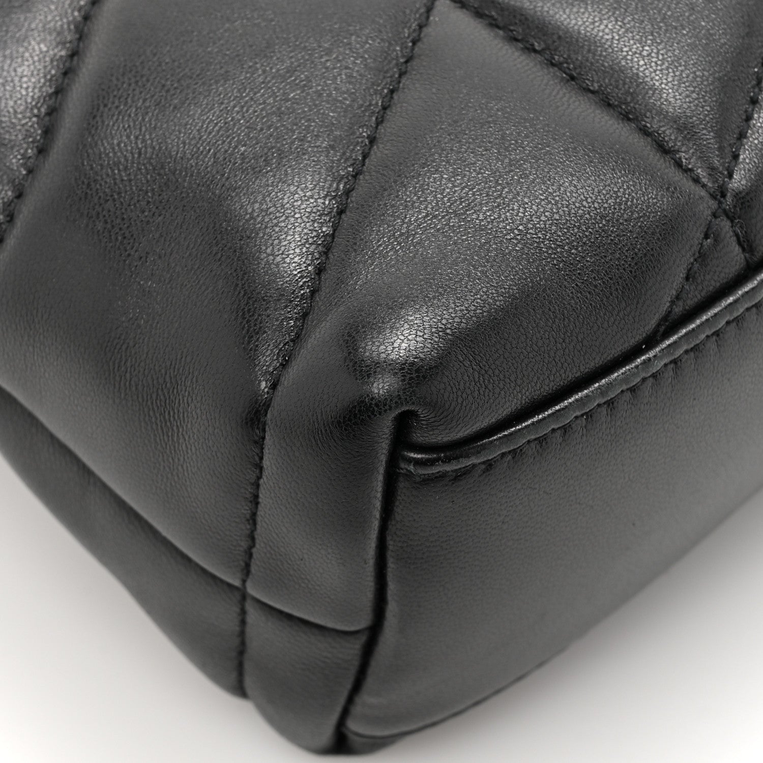 Saint Laurent Lambskin Quilted Toy Loulou Puffer Monogram Chain Satchel Black 13 of 15