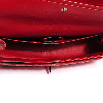 Chanel Lambskin Quilted Jumbo Double Flap Red 5 of 9