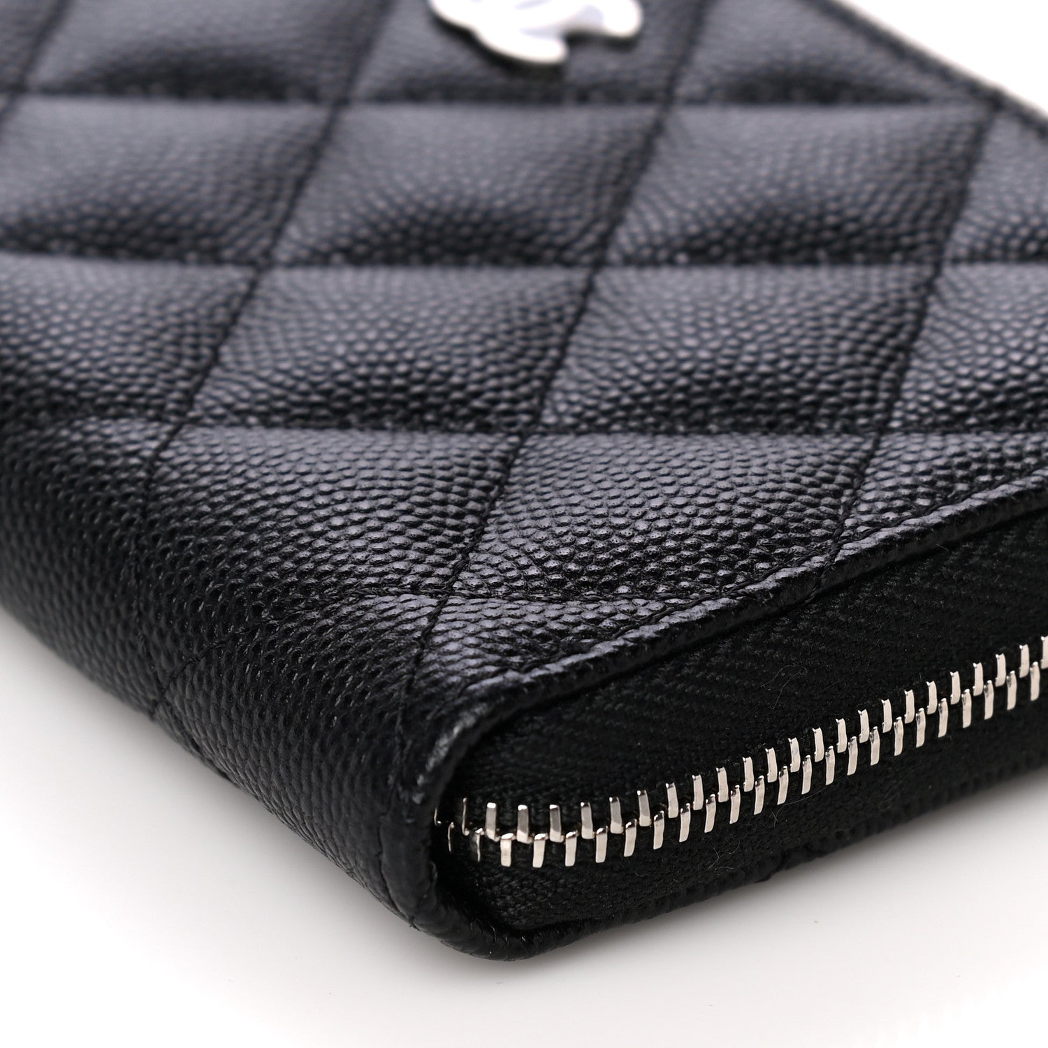 Chanel Caviar Quilted Medium Zip Around Wallet Black 12 of 15
