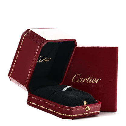 Cartier 18K White Gold Diamond 2.6mm LOVE Paved Band Ring 51 5.75 6 of 6